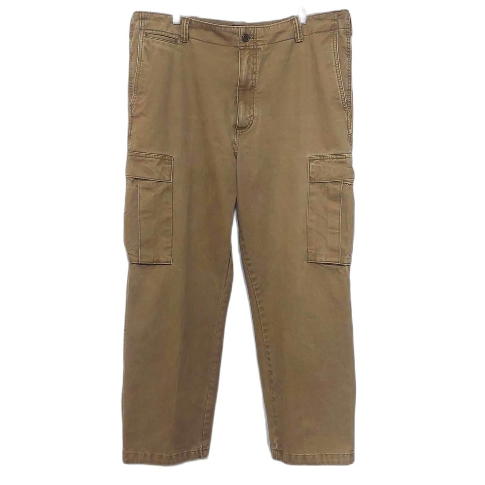 BANANA REPUBLIC RELAXED FIT BROWN KHAKI COTTON CARGO PANTS MENS 38 x 32